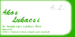 akos lukacsi business card